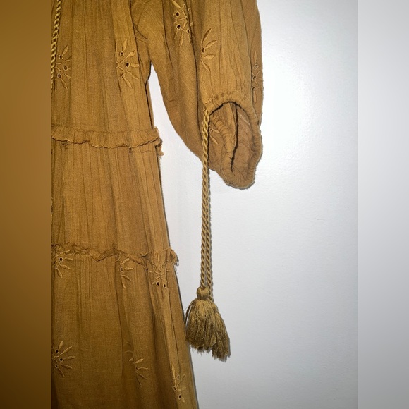 FREE PEOPLE  Celestial Skies Embroidered Tiered Midi Dress SIZE: XS - Picture 4 of 11